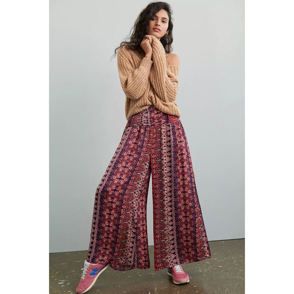 Anthropologie Aria Pleated Wide Leg Lounge Pants XL